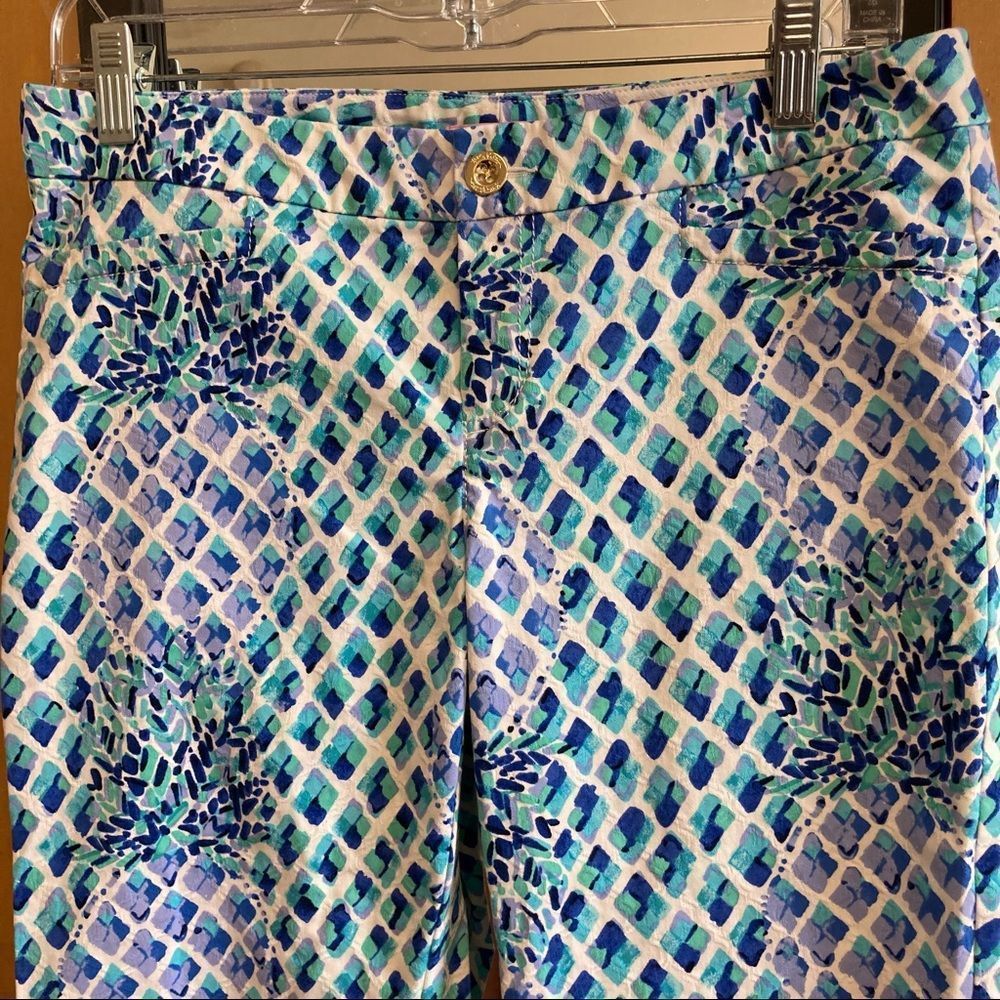 LILLY PULITZER Kelly Skinny Ankle Pant Pineapple Print Size 6